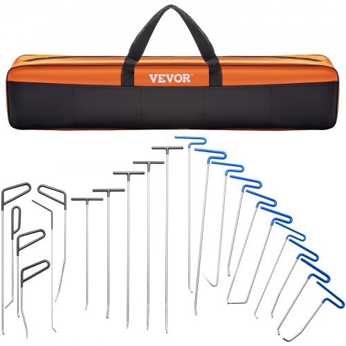 

VEVOR Rods Dent Removal Kit, 21 Pcs Paintless Dent Repair Rods, Stainless Steel Dent Rods, Whale Tail Dent Repair Tools, Professional Hail Dent Removal Tool For Minor Dents, Door Dings And Hail Damage