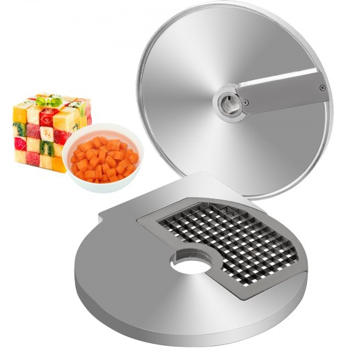 VEVOR Dicing Grid 0.4"x0.4" Dices, Vegetable Cutter Disc 420 Stainless Steel Blades, Vegetable Cutter Accessory, Aluminum Alloy Material Food Processor Discs