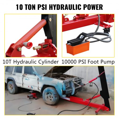 Clamps Foot Pedal Pump Auto Body Frame Puller Straightener FREE SHIPPING 