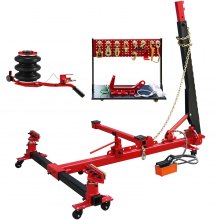 VEVOR Auto Body Frame Straightener 10 Ton PSI Air Pump Frame Puller Portable Auto Body Puller Frame Straightener with Clamps and 10,000 PSI Hydraulic Foot Pump for Auto Repair Shop