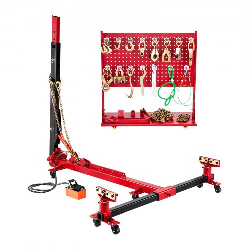 

Auto Body Frame Puller Straightener 6T Car Frame Machine 6000PSI Foot Pump