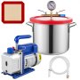 1.5 Gallon 6.8 L 3cfm 1/3hp Vacuum Chamber Refrigerant Vacuum Pump Hvac 1stage