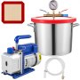 2 Gallon Vacuum Chamber + 5 Cfm Single Stage Pump To Degassing Silicone Kit