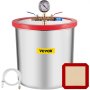 5 Gallon Vacuum Chamber Stainless Steel with 220V Pump Degassing silicone gasket