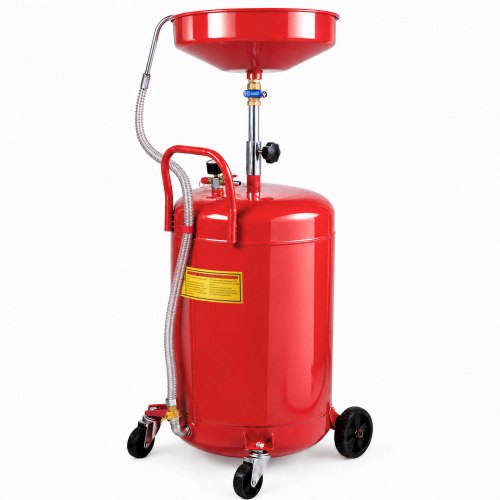 VEVOR Waste Oil Drain Tank 20 Gallon Portable Oil Drain Air Operated Drainer Oil Change, Oil Drain Container, Fluid Fuel Transfer Drainage Adjustable