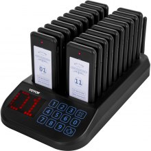 VEVOR 20 Restaurant Coaster Pager Guest Wireless Paging Queuing Calling System