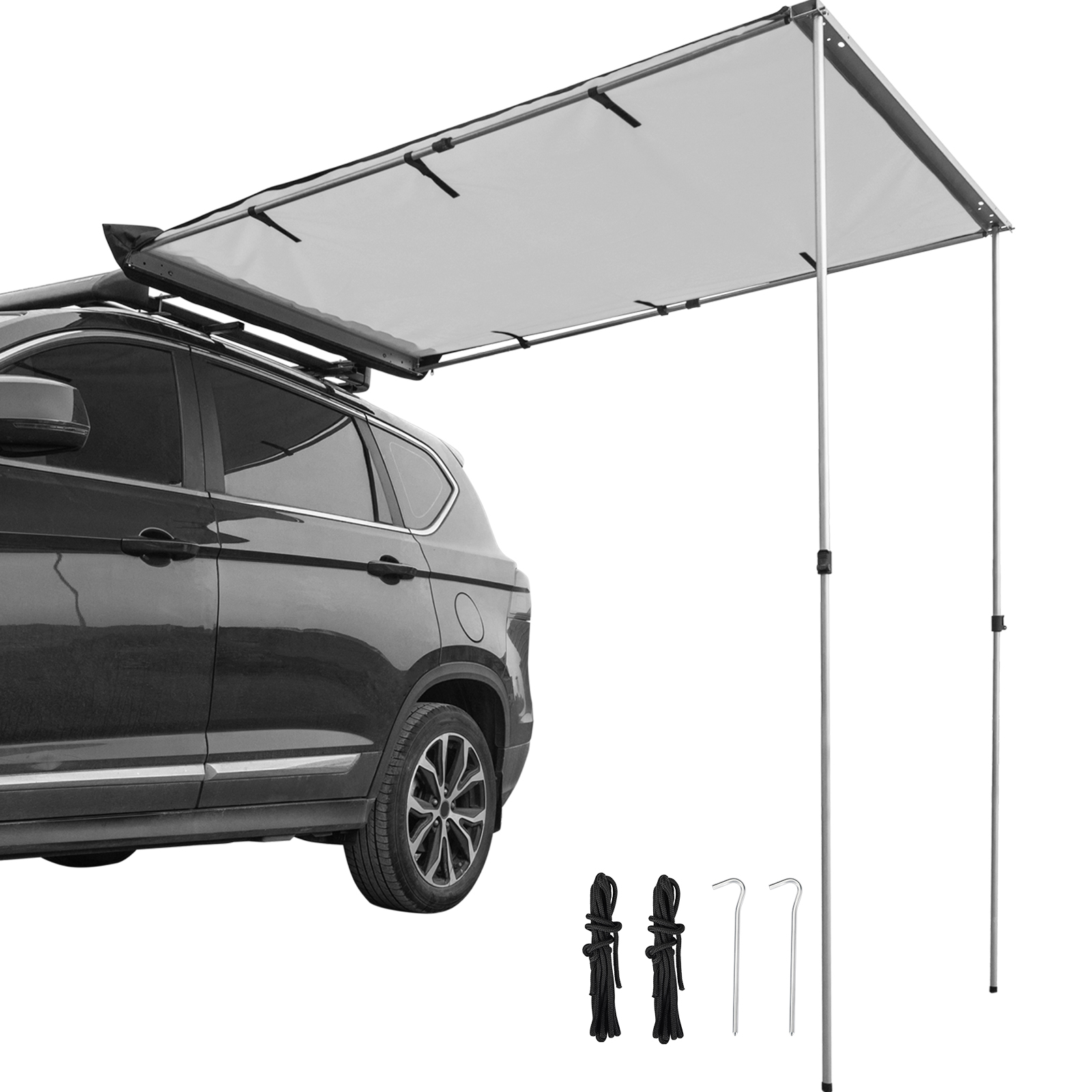 VEVOR Car Awning Car Tent Retractable Waterproof SUV Rooftop Grey 6.5'x8.2' от Vevor Many GEOs