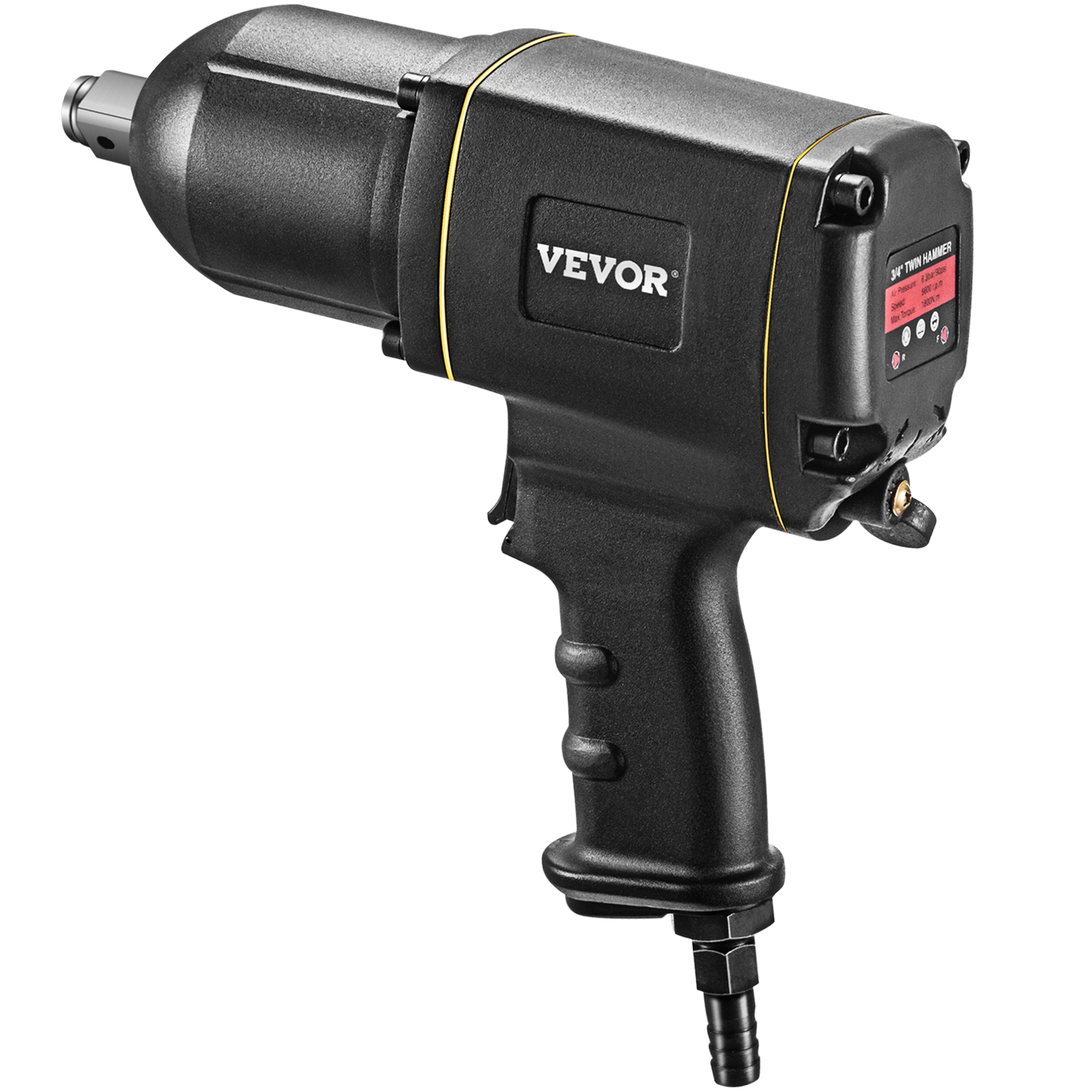 VEVOR Air Impact Wrench 3/4 Inch Pneumatic Impact Wrench, 1800 Nm Air