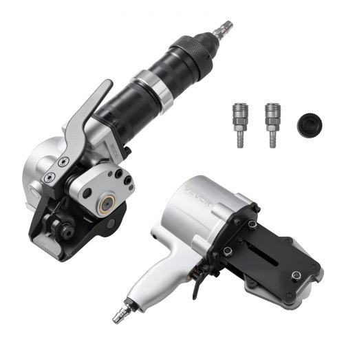VEVOR Pneumatic Steel Strapping Machine, 8500 N Tension Force, Metal Strapping Tool Tensioner and Cutter Sealer for 1.26 in Width Metal Belt, Heavy Du