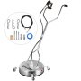 VEVOR Surface Cleaner 18 inch Flat Surface Cleaner for Pressure Washer 4000psi Pressure with 3/8 Quick Connector Surface Cleaner W/ Casters 10.5GPM Stainless Steel Rotating Rod & 3 Nozzle