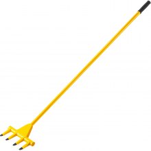 VEVOR Deck Wrecker Pry Bar 4-Tine, W/56-Inch Long Handle, Demolition Bar, 2-Inch Spacing between Tines, Deck Pry Bar with Nail Puller
