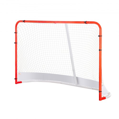 

VEVOR Street Hockey Net, Indoor Outdoor Steel Hockey Goal, Official Regulation Pro Hockey Training Goal Set, Portable Hockey Goal with Net, Easy Assemble, 72" x 48", White/Red