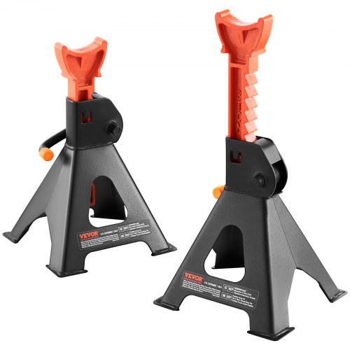

VEVOR Jack Stands, 3 Ton (6,000 lbs) Capacity Car Jack Stands, 10.8-16.3 inch Adjustable Height, for lifting SUV, Pickup Truck, Car and UTV/ATV, Red, 1 Pair