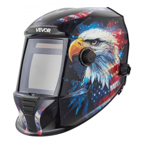 Vevor Welding Helmet Auto Darkening, 3.94" X 3.15" True Color Welding Hood, 1/1/1/1 Solar-Powered Welder Mask 4 Arc Sensors, Wide Shade 4/5-9/9-13 For-image