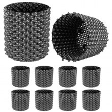 VEVOR 10 PCS Air Root Pruning Pots, 14 Gallon Garden Propagation Pot, Black Equivalent Pot, Recycled Air-Pruning Container, Air Root Pots Plant Root Trainer, with Base, Screws, Non-Woven Fabric Pot