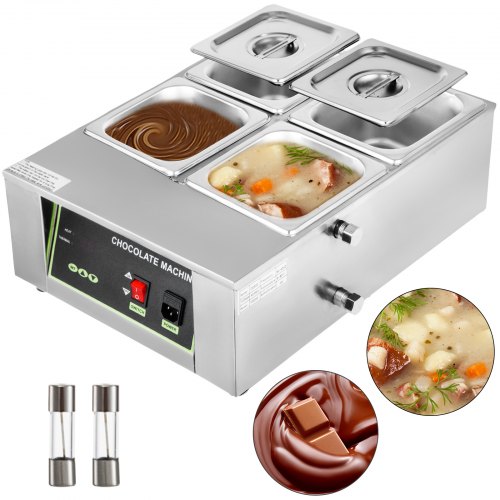 VEVOR 17.6 Lbs Chocolate Tempering Machine, Chocolate Melting Machine with LED Control (30~90?/86~194?)?1000W Electric Commercial Food Warmer For Chocolate/Milk/Cream/Soup Melting and Heating
