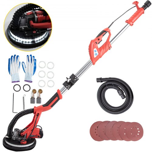Adjustable Electric Drywall Sander With Vacuum And Led Light 
