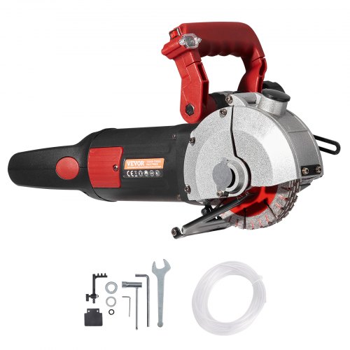 

VEVOR 4800W Wall Chaser 42 mm Cutting Width,Wall Groove Cutting Machine 41MM Cutting Depth,Wall Slotting Machine With 8 Saw Blades 5" Diameter 6200r/Min,One-time Forming Dustless