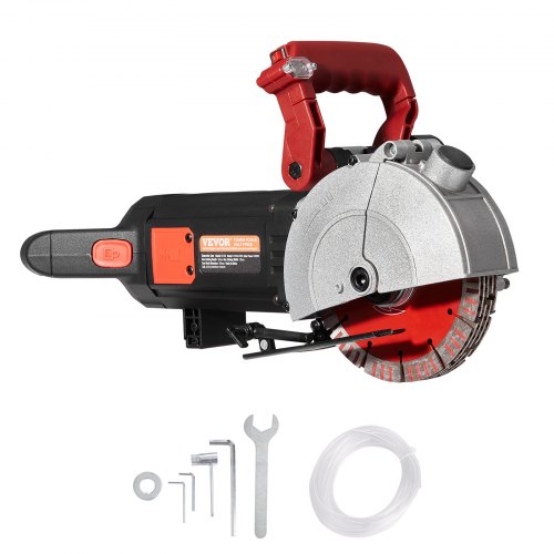 

VEVOR 4800W Wall Chaser 38mm/1.5" Cutting Width,Wall Groove Cutting Machine 52mm/2" Cutting Depth,Wall Slotting Machine With 5 Saw Blades 6.3" Diameter 5000r/Min,One-time Forming Dustless