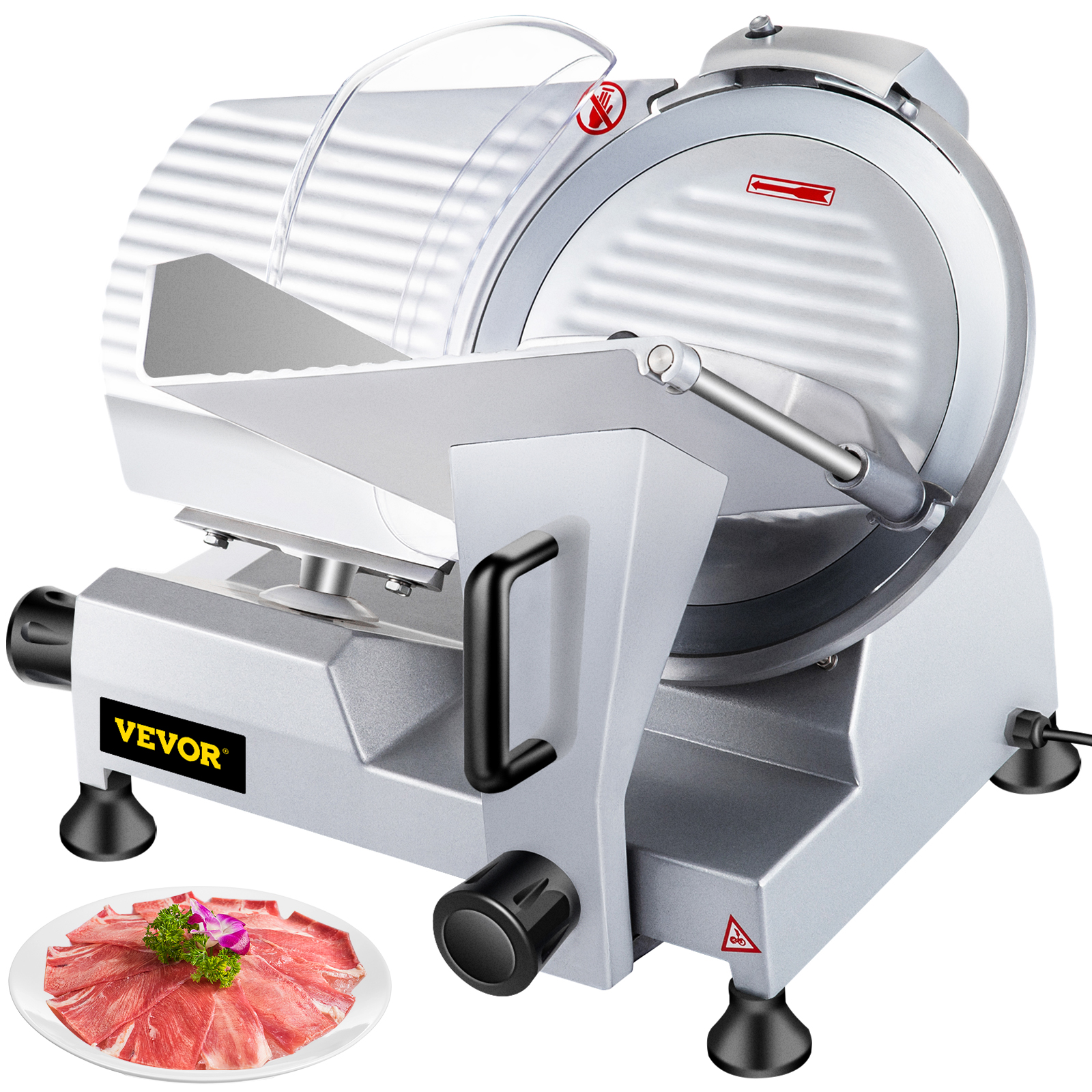 VEVOR Commercial Meat Slicer,12 inch Electric Meat Slicer Semi-Auto 420W Premium Carbon Steel Blade Adjustable Thickness, Deli Meat Cheese Food Slicer от Vevor Many GEOs