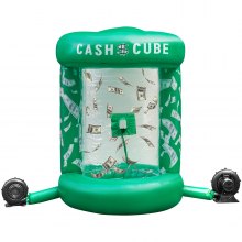 Inflatable Cash Cube Inflatable Cash Cube Booth Green with Blowers Money Grab