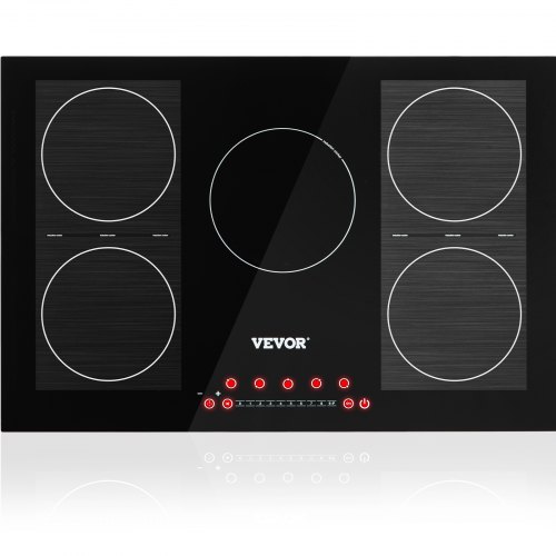 

VEVOR Built-in Induction Electric Stove Top 30 Inch,5 Burners Electric Cooktop,9 Power Levels & Sensor Touch Control,Easy to Clean Ceramic Glass Surface,Child Safety Lock,240V