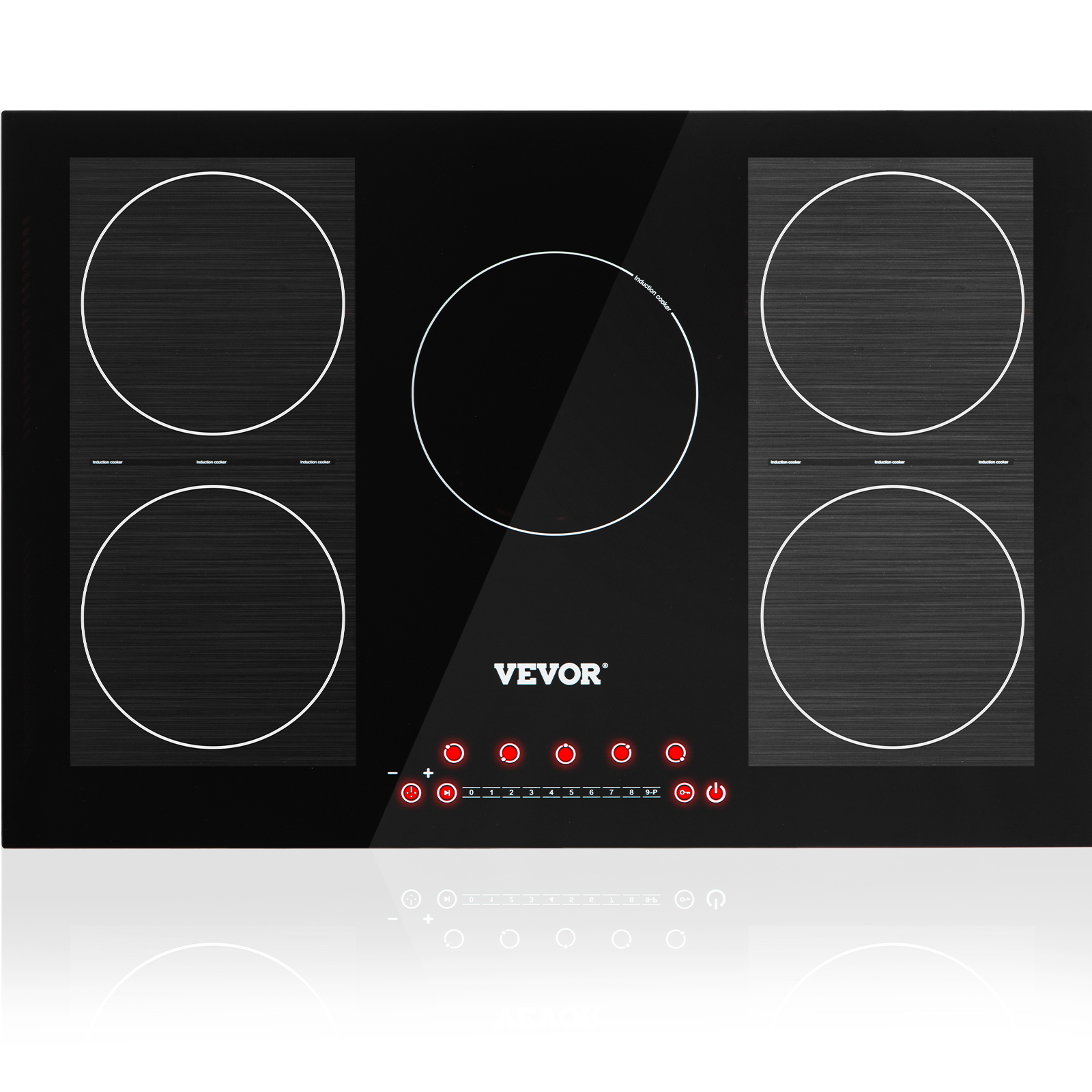 VEVOR Electric Induction Cooktop Builtin Stove Top 5 Burners 30.3x20