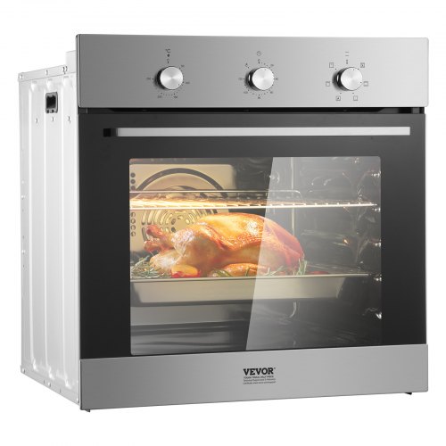 

VEVOR Single Wall Oven 24" Electric Built-in Wall Oven 6 Functions 2.68 Cu. Ft