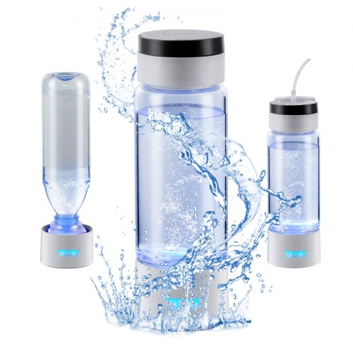 

VEVOR Hydrogen Water Bottle Generator, 380 ml / 13.4 oz Capacity Portable Hydrogen Water Maker, SPE Technology Hydrogen Rich Water Ionizer Machine with Nasal Inhalation Tube and Self-Cleaning