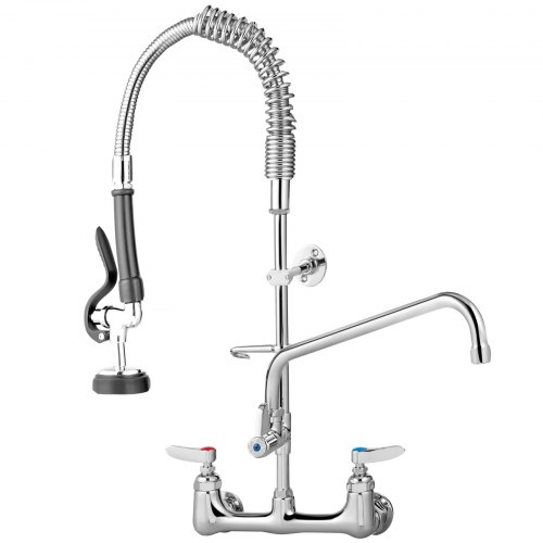Commercial Pre-Rinse Faucet Sink Tap Spray Head & Hose for Restaurant Hotel Home 
