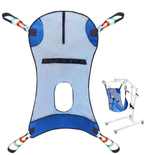 

VEVOR Full Body Patient Lift Sling & Commode Opening Patient Lift Medical Sling