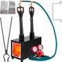 Vevor2b Gas Propane Forge Furnace Burner Dual Burners Blacksmith Making Us