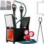 VEVOR Propane Knife Forge, Blacksmithing Forge with Dual Burners, Portable Propane Forge with Two Durable Doors, Large Capacity Farrier Forge, Square Propane Burner Forge for Knife and Tool Making