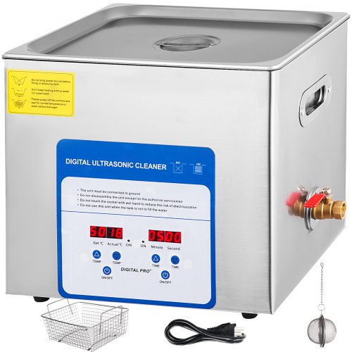 Ultrasonic Cleaner 10l 316 Stainless Steel 490w Heated Clean Glasses