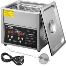 VEVOR Digital Ultrasonic Cleaner 3L Jewellery Bath Cleaner with Timer Heater