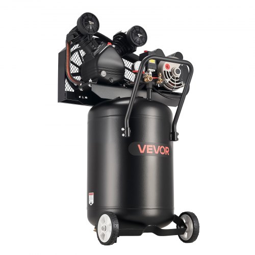 

VEVOR 20-Gallon Air Compressor, 2HP 6.5SCFM at 90PSI, Max 135PSI Pressure Oil-Lubricated Air Compressor Tank, Portable on Wheels for Auto Repair, Tire Inflation, Spray Painting, Woodwork Nailing, 120V