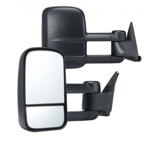 

VEVOR Towing Mirrors, Left & Right Pair Set for Chevrolet Silverado (1988-1998)/GMC, Tow Mirror with Plane and Convex Glass, Manual Controlling Telescoping Folding, and Four-Way Adjustment, Black