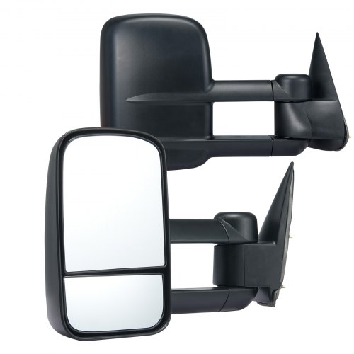 

VEVOR Towing Mirrors, Left & Right Pair Set for Chevrolet Silverado (1999-2007)/GMC/Cadillac, Tow Mirror with Plane & Convex Glass, Manual Controlling Telescoping Folding, Four-Way Adjustable, Black