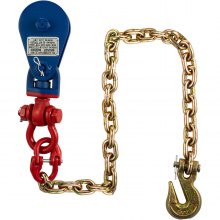 Vevor 2ton 3'' Snatch Block With Chain Rigging Sheave Block 3/8'' Tow Lift Cable