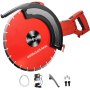 VEVOR Electric Concrete Saw, 14" Concrete Cutter, 15-Amp Concrete Saw, Electric Circular Saw with 14" Blade and Tools, Masonry Saw for Granite, Brick, Porcelain, Reinforced Concrete and Other Material
