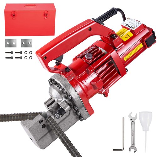 

VEVOR Electric Rebar Cutter, 1250W Portable Electric Hydraulic Rebar Cutter, Cutting up to 3/4 Inch #6 4-20mm Rebar within 4 Seconds,110V,with Easy to Carry Stainless Box