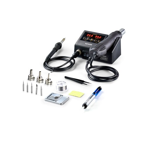 

2-in-1 Hot Air Rework & Soldering Station 750W with Adjustable Temp LED Digital