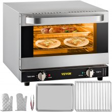 VEVOR Countertop Convection Oven Commercial Toaster Baker Stainless 19Qt 120V