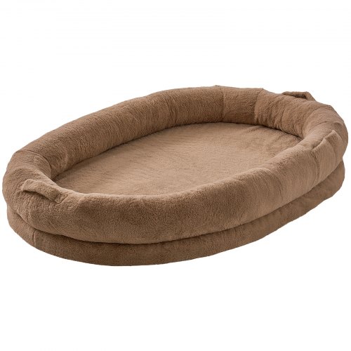 

VEVOR Human Dog Bed 72x48x10in Large Human Size Dog Bed Washable Faux Rabbit Fur