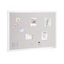 VEVOR 48"x36" White Cork Board with Linen Surface – Stylish Wall-Mounted Bulletin Board for Home, School, Office – Elegant & Functional view 2