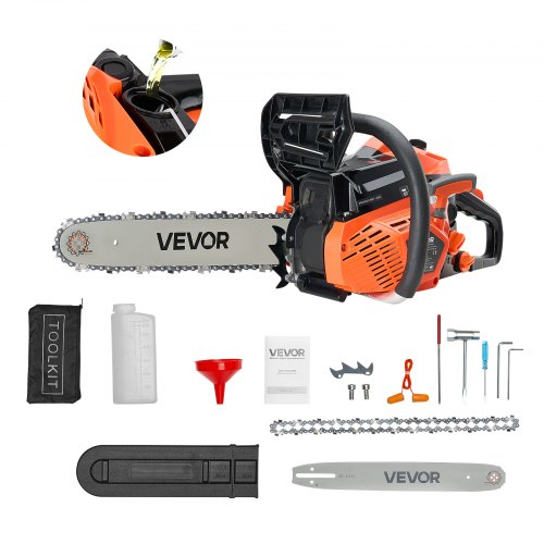 

VEVOR 40cc Gas Chainsaw 1.3 kW Gas Powered 355 mm Chainsaw For Wood Cutting