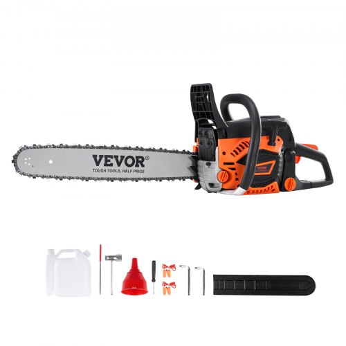 

VEVOR Gas Chainsaw, 58CC 20" 3.22HP, Gasoline Powered Chain Saw, Handheld Cordless Petrol Chainsaws for Tree Wood Branch Cutting, Tree Trimming, Land Clearing, Farm Garden Ranch Forest Cutting Use