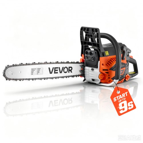 Vevor Gas Powered Chainsaw 18 Inch 52CC 2.55HP 2 Stroke Engine Gas Chainsaw, For Wood Cutting, Tree Trimming & Land Clearing, Throttle-Synced Choke, P-image