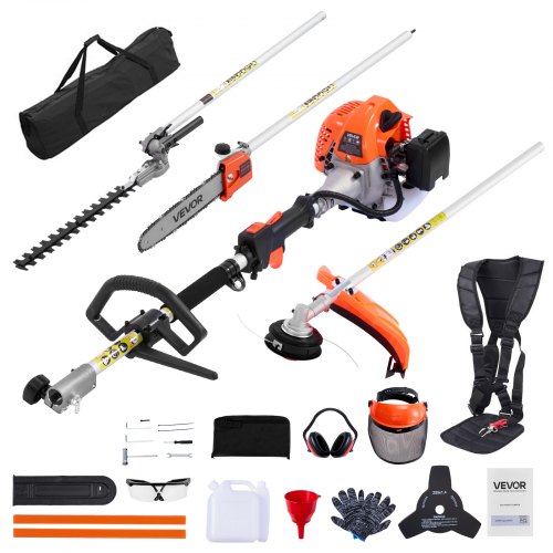 Vevor 26CC 5-In-1 Multi-Functional Trimming Tools, Gas Hedge Trimmer, Weed Eate…