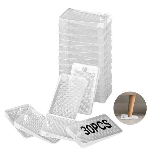 

30 PCS Plastic Clear Wobble Wedges Furniture Leveling Shims For Tables & Chairs